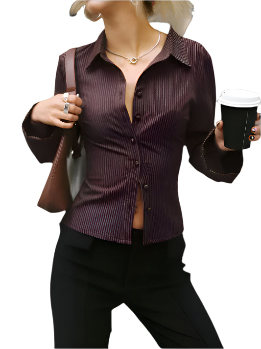 Vaultti Pinstripe Blouse